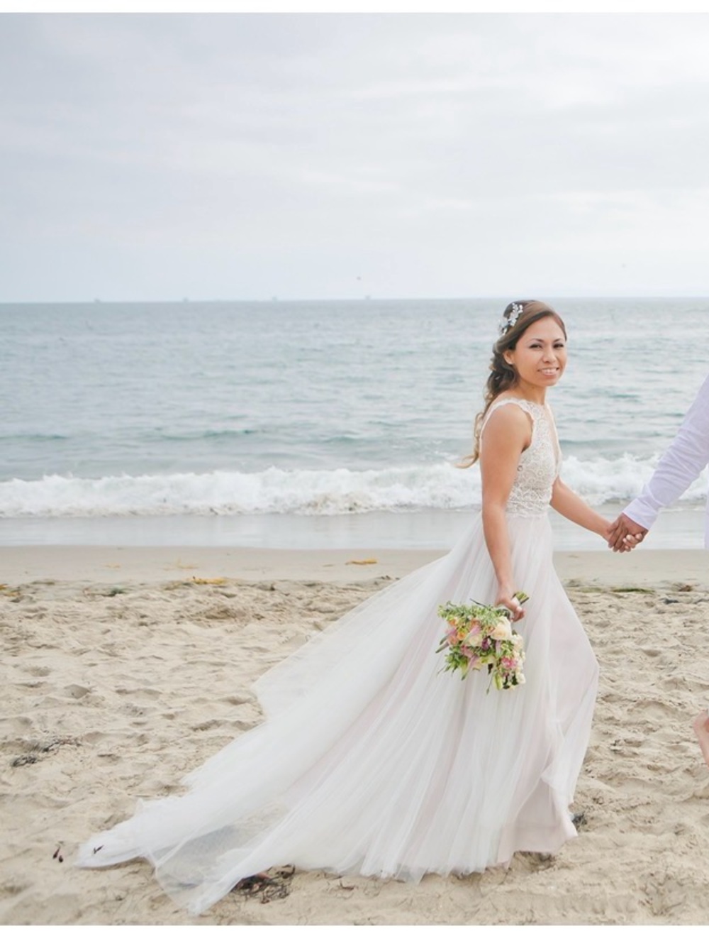Floral Lace  Halter Wedding  Dress